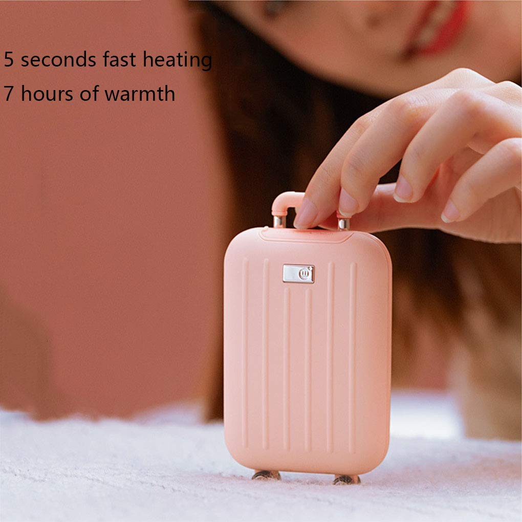 Scaldamani USB Ricaricabile, scaldamani Elettrico, scaldamani con Doppia Tasca Laterale, scaldamani Tascabile, Regalo Riutilizzabile per Il Freddo Inverno Power Bank