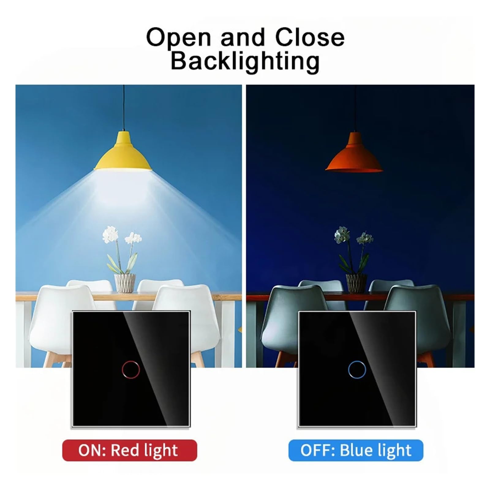 Przełącznik dotykowy AC100-240V Zasilacz LED 1/2/3 stacje Kryształowy szklany panel kinkiet przełącznik czujnika Interruttore(Black Touch one)