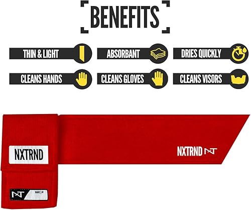Miniatura 3 de Nxtrnd Streamer - Toalla de fútbol fina, toalla deportiva fina, seca las manos y accesorios de fútbol (rojo)