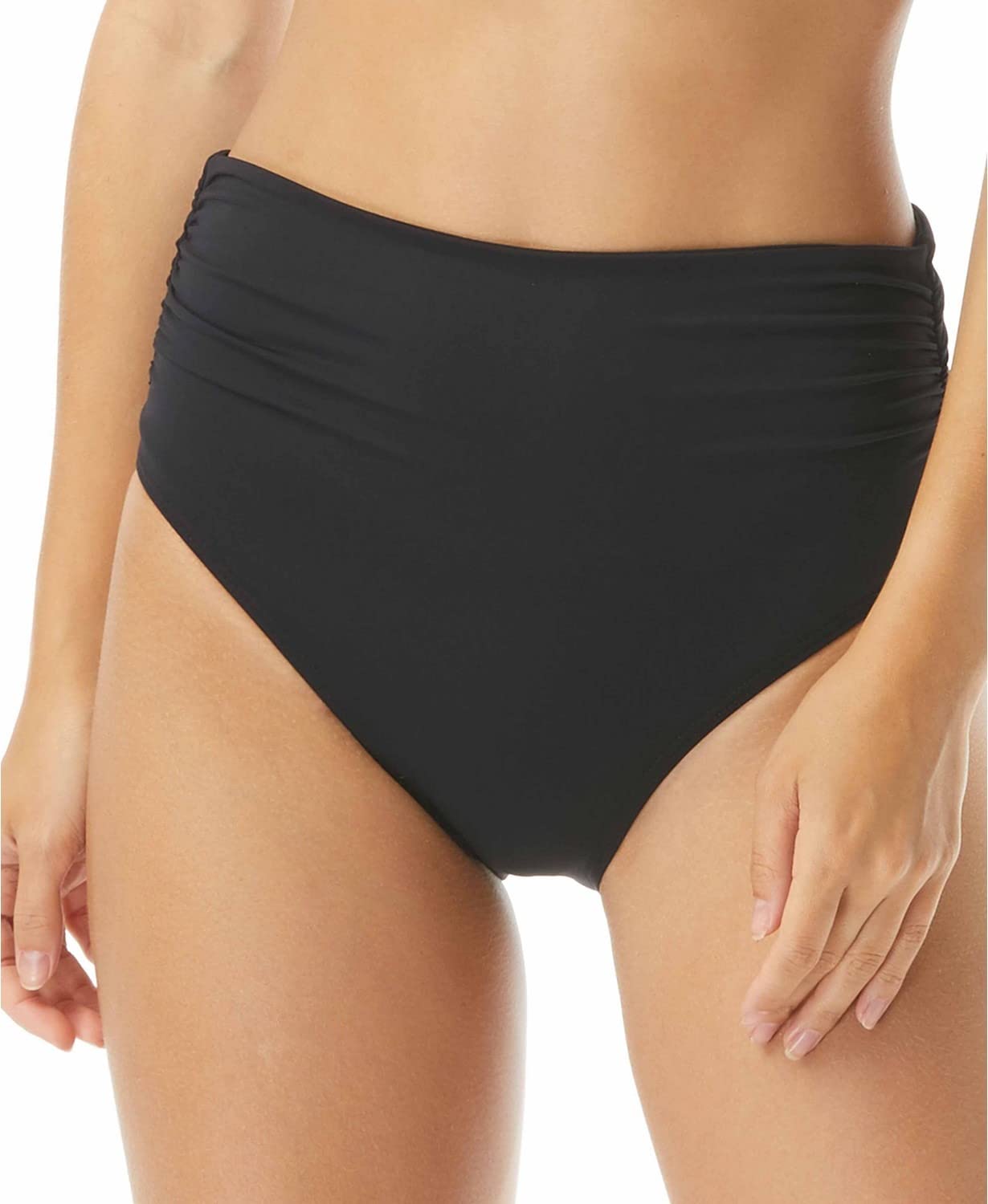 carmen marc valvo Sunlit Seas Ruched Bikini Bottom-picture-23