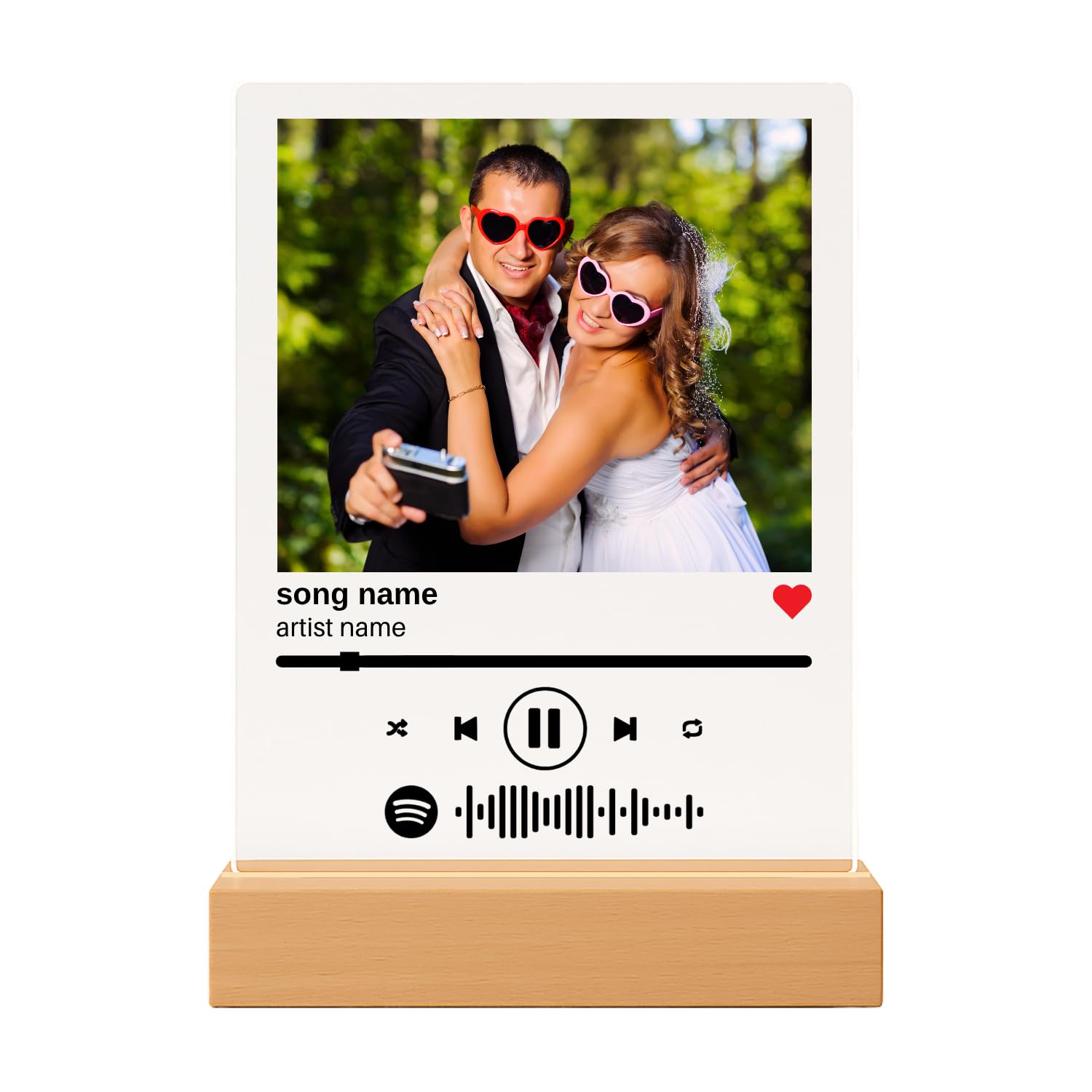Personalized Music Plaque - Custom Acrylic Song Plaque Customized Music Sign Photo Gift Personalized Anniversary Celebration Gift Long Distance Gifts Christmas Gifts for Her Thanksgiving Gifts