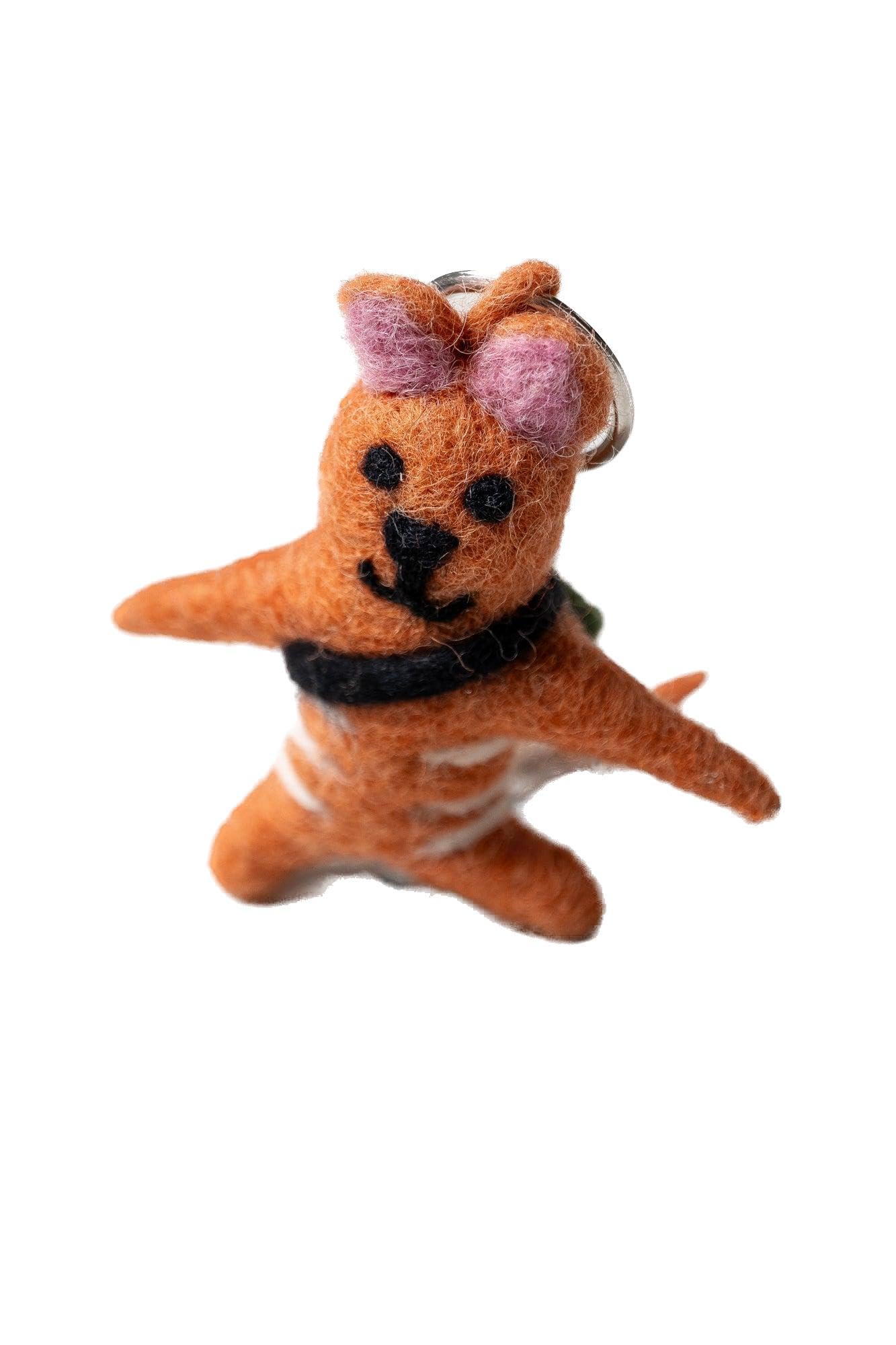 Lily & Me Women's Assorted Yoga Cat Felt Keyring