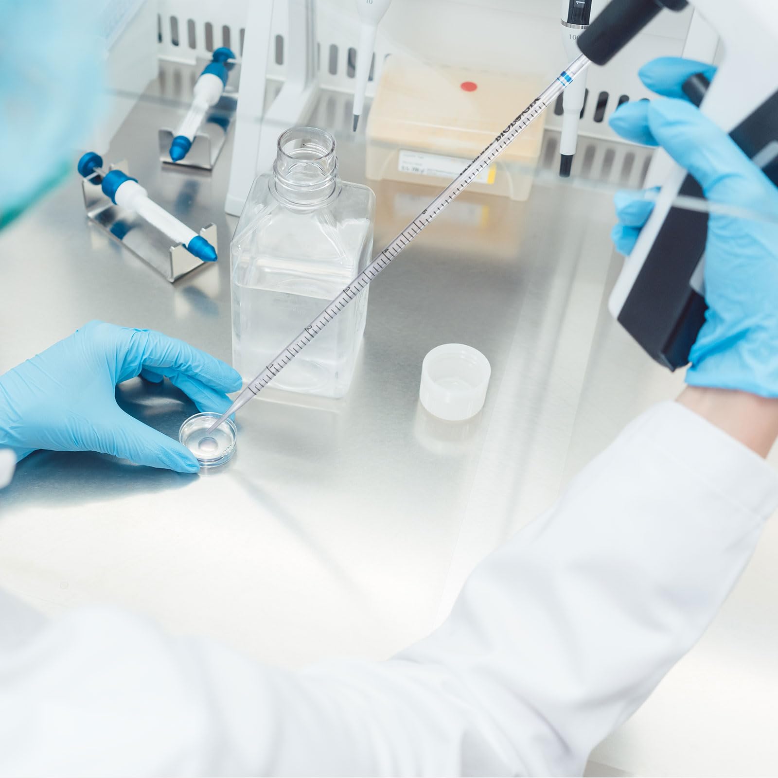 400 pipetas serológicas de poliestireno de 5 ml, estériles, transparentes, embalaje independiente