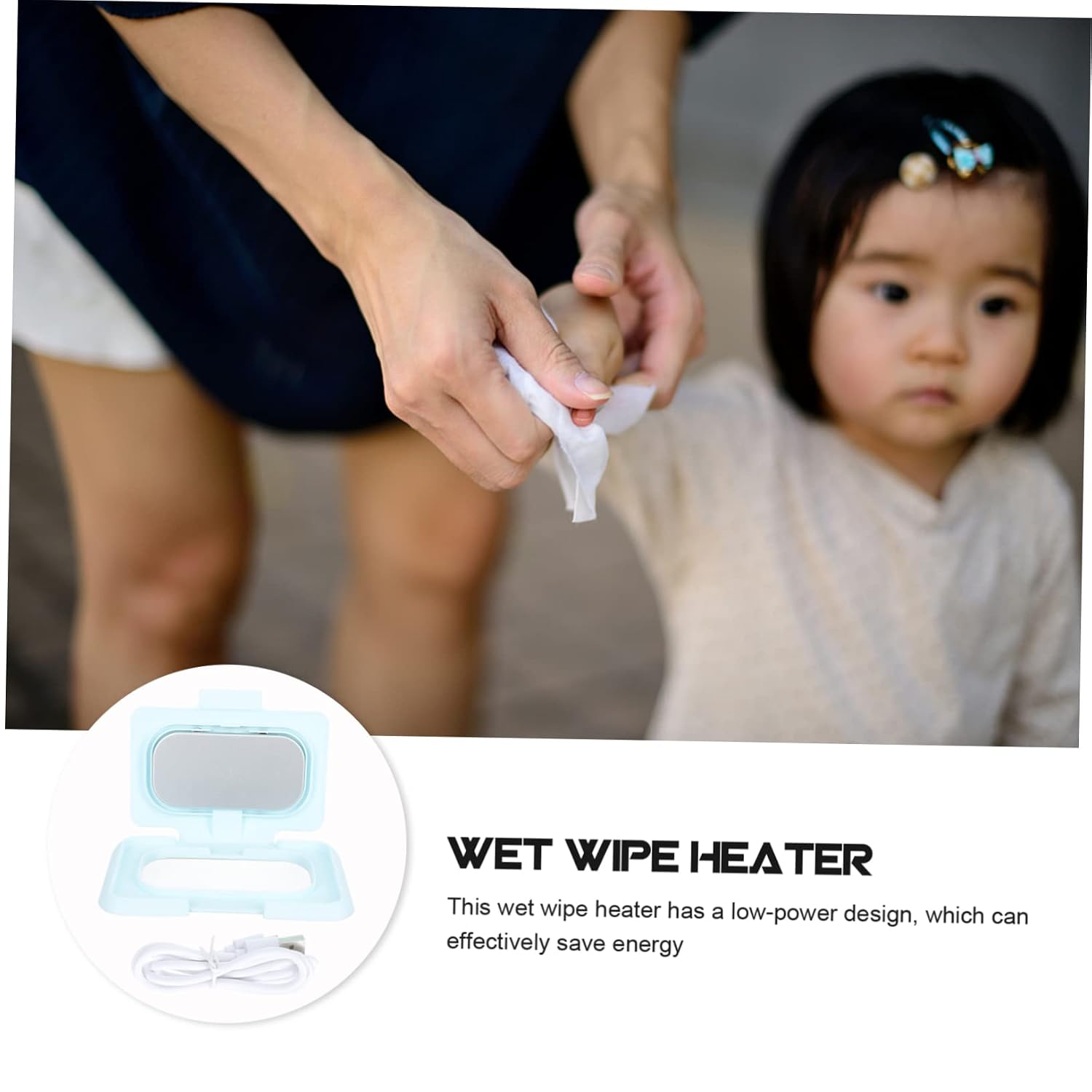 VICASKY Abs Material Wipe Warmer Wet Tissue Heating Tool Boys and Girls Tissue Warmer for Car