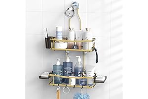 Gold Shower Caddy Hanging: Rustproof and Convenient Bathroom Storage
