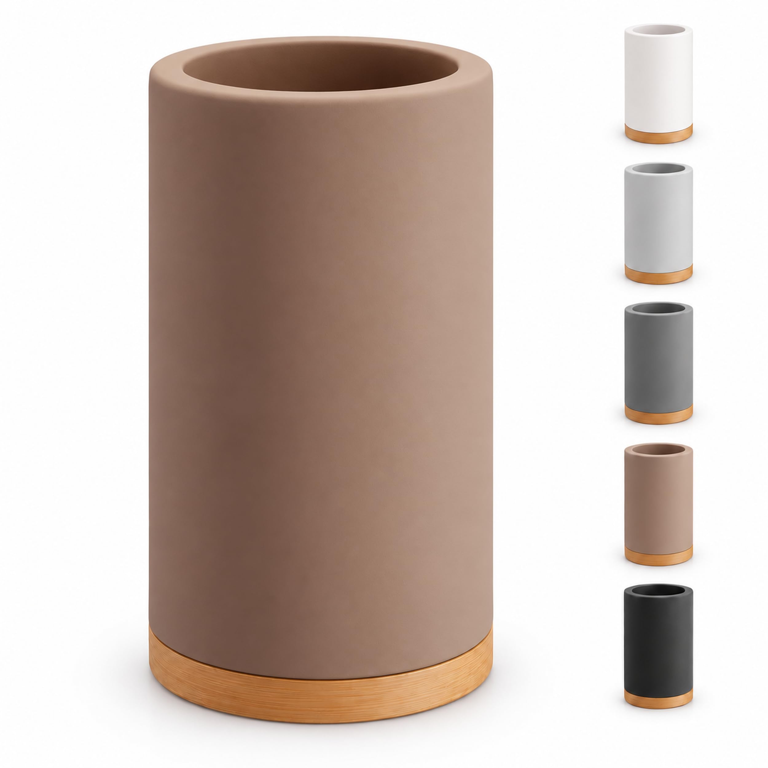 Photo 1 of Matani Diatomite & Bamboo Toothbrush Holder