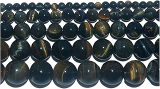 MURUI ZP Perlas de Piedra Natural Amarillo Azul Tigre Ojo Piedra Suelta Perlas para joyería Haciendo Costura Bricolaje Pulsera Strand 4-12 mm Y111 (Color : H7172, Item Diameter : 12mm About 30 pcs)