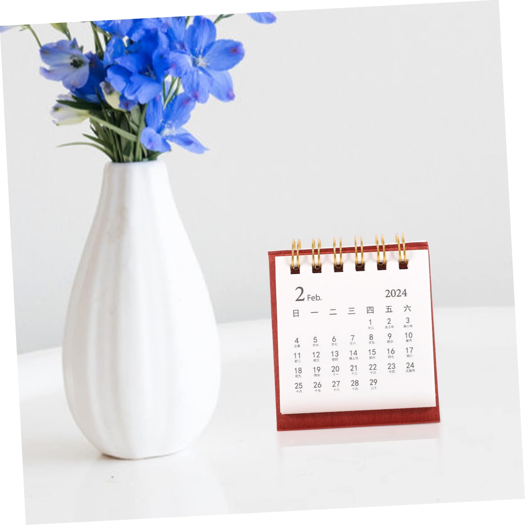 Calendario da Tavolo Piccolo con Rilegatura Spirale Planner Mensile per Ufficio e Casa Calendario da Scrivania Compatto con Spessa per Organizzazione Efficiente