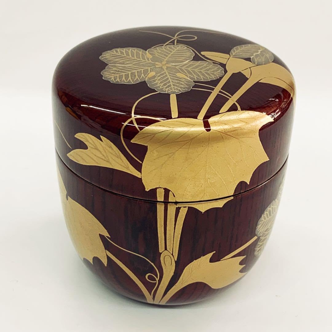 棗 夕顔絵】新井司峰 共箱