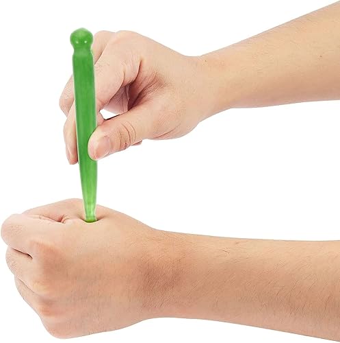 Miniatura 8 de Healifty Tableros - Barras faciales prácticas de jade natural hecha a mano, masajeador de cuerpo verde, herramienta anti-adherente, cómodo, gatillo