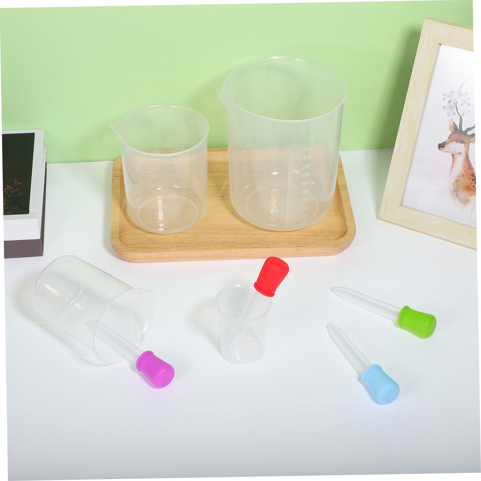 Alipis 12piezas Tazas Medidoras Transparentes Sin Asa Jarras De Plástico Para Medición De Utensilios De Cocina Prácticos y Funcionales