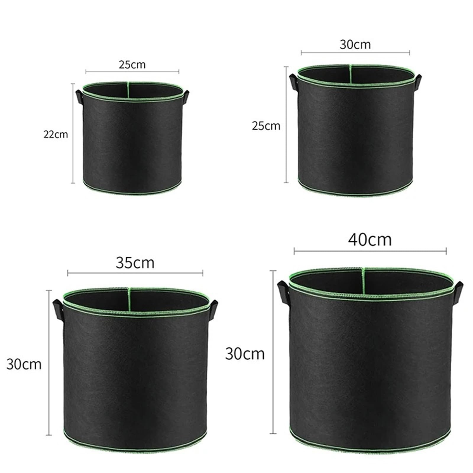 Stofftopf Stoff-Pflanzentopf, atmungsaktiv | For den Gemüse- und Obstanbau im Innenhof, Balkon, 3/5/7/10 Gallonen(7gallon-35x30cm)