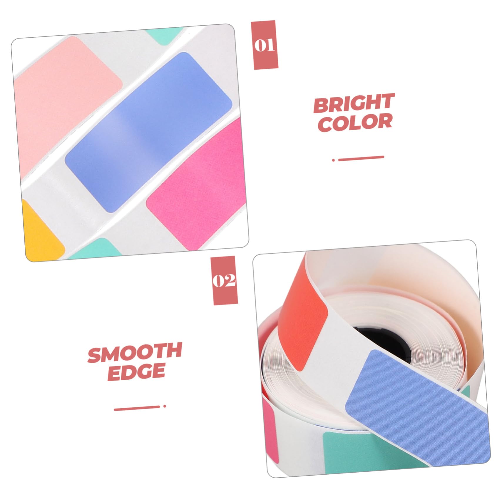 NUOBESTY 5rotoli Etichette Termiche Autoadesive Per Etichette Per Organizzazione Casa Scuola e Etiquetting Colori