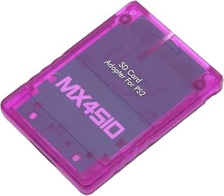 MX4SIO SIO2SD Memory Card Adapter Hand Made Stable Replacement for PS2, Connect Memory Card to Memory Card Slot (Transparent Purple)