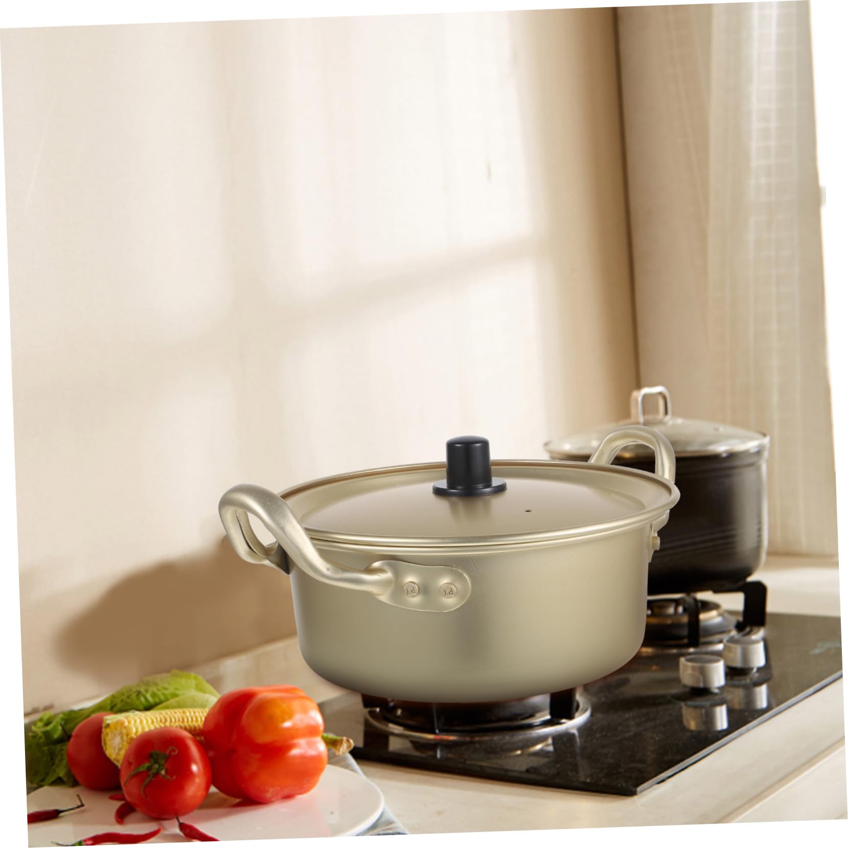 TOPBATHY 2stücke Praktischer Aluminium Kochtopf Für Instant-nudeln Multifunktionaler Feuerheiztopf Für Zuhause Mit Ergonomischem Design Und Einfacher