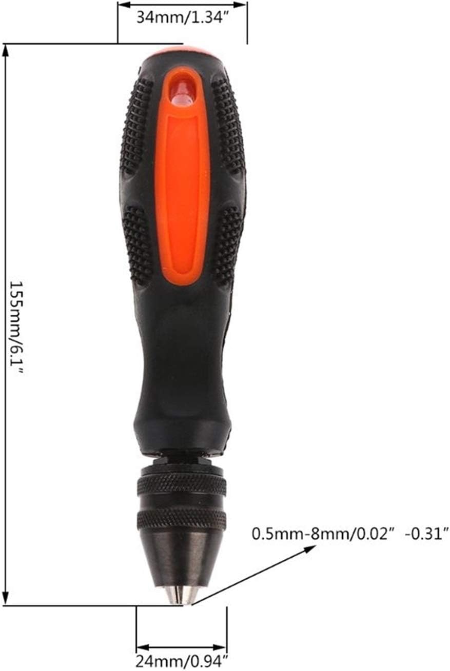 Adjustable Pin Vise Model Hand Drill Tool with Keyless Chuck 0.5-8mm Fit Drill Bits Screwdriver Bit LiMePng