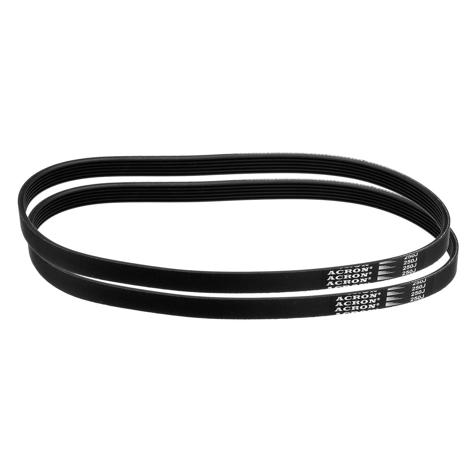 QUARKZMAN 2Pcs 250J6 Pj Courroie Striée à 6 Nervures de 25" de Longueur x 0,55" de Largeur x 0,14" de Hauteur, Courroie Poly V en Caoutchouc EPDM, Courroie Micro V à Plusieurs Gorges