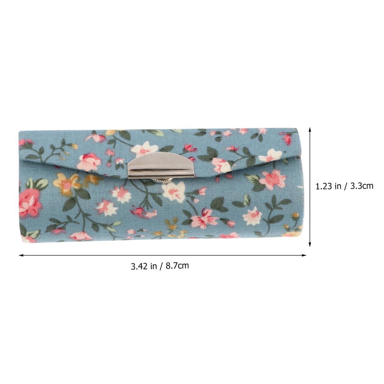 FRCOLOR Ladies Floral Lipstick Case Holder with Mirror Travel Cases Organizer Bag Cosmetic Storage Kit for Women Purse - Image 3