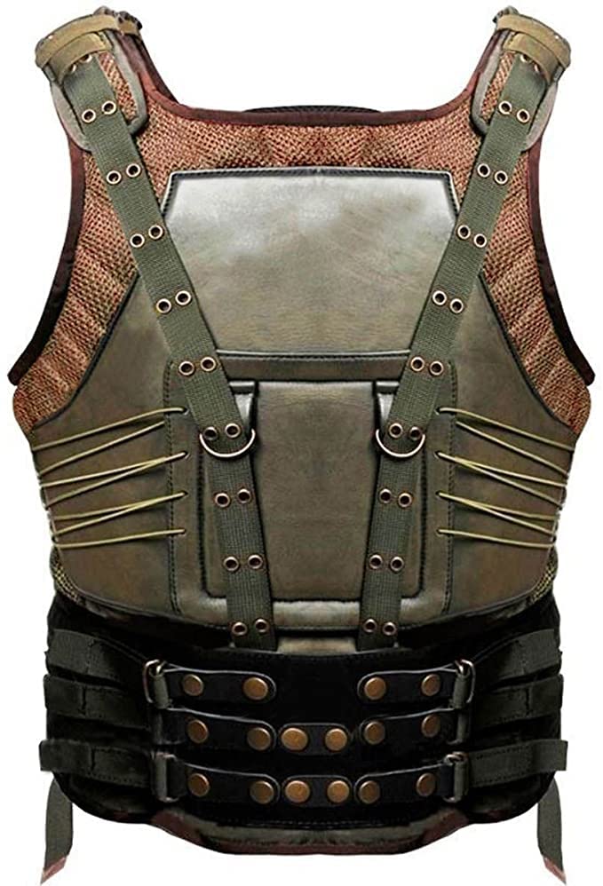 Zulin Men's Green Military Style Tactical Bane Vest | Military Bane Rises Knight Costume Vest For Halloween | XS
