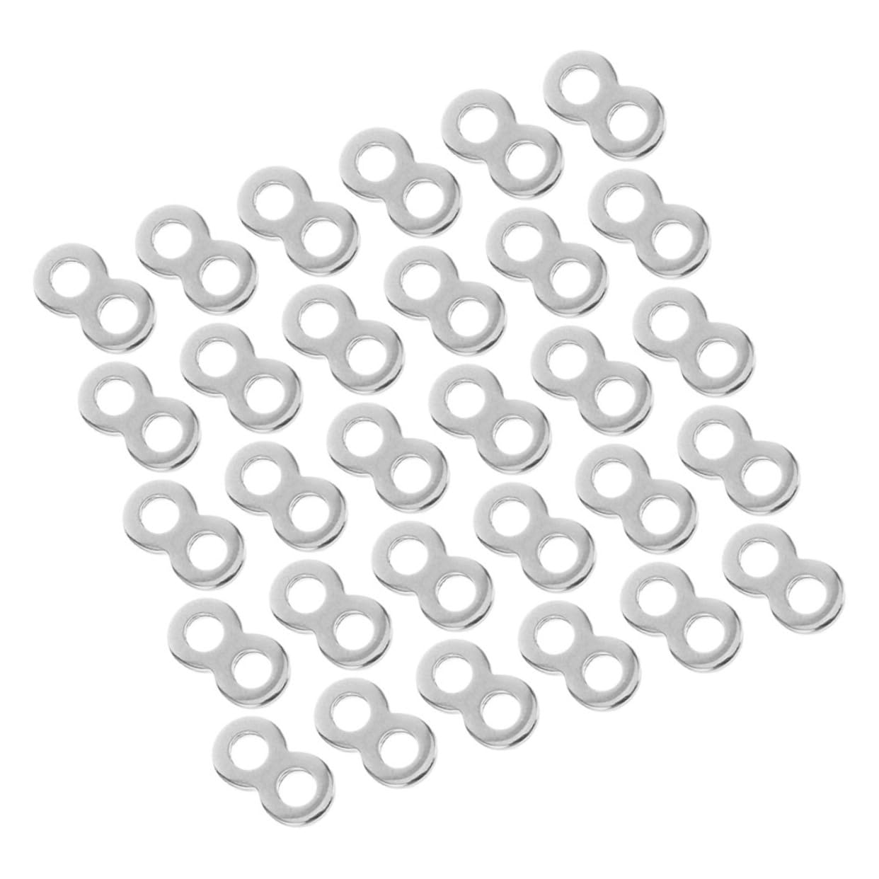 HOMOCONO Stainless Steel Connectors 8 Shaped Table Top Fasteners Flat Connectors for Jewelry Making