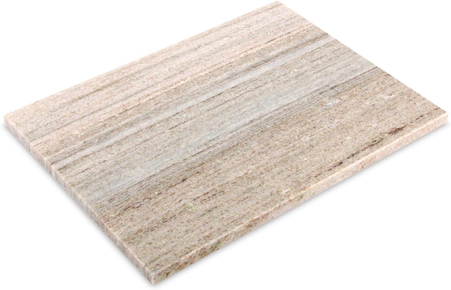 Natural Marble Stone Cutting Board for Home Kitchen,16 x 12 Inch, Marble Slab Pastry Board Large with Non-Slip Feet for Cooking,Baking, Cheese, Charcuterie, Chocolate (1, Viva jade, Large)