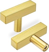 Vista 10 de Juego de 30 tiradores de gabinete de 5 pulgadas de latón cepillado, tiradores de cajones para cocina, herrajes de gabinete cuadrados de acero