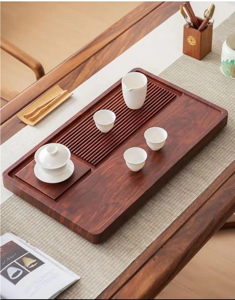 Plateau à thé en bambou pour rituel de thé chinois et moment de détente