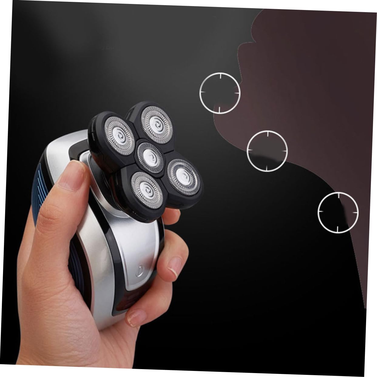 Didiseaon Electric Razor Foil Shaver for Men 4d Floating Head Charging Hair Trimmer Ipx6 Waterproof -one