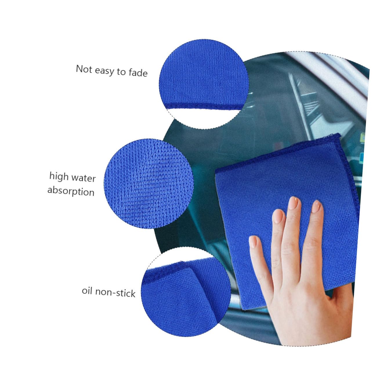 PACKOVE 50stücke Mikrofaser-autowaschtuch Reinigungstuch Wischtuch Für Autoinnen Und Außenreinigung Wasseraufnahme Schmutzentfernung
