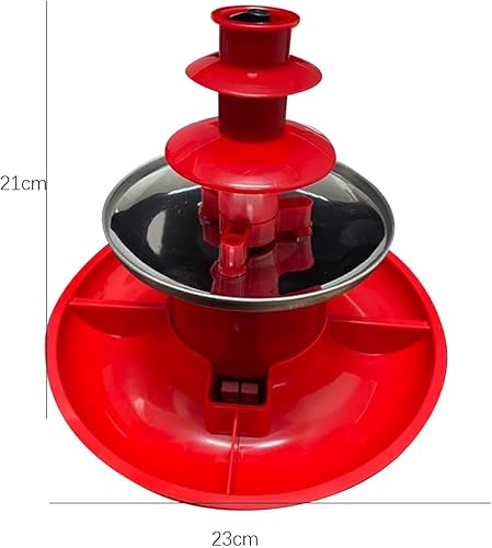 Miniatura 4 de Fuente eléctrica de fondue de chocolate con bandeja de servicio extraíble para el hogar