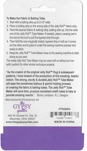 Miniatura 2 de Gypsy Quilter Reglas y accesorios para hacer tubos Jelly Roll, color morado