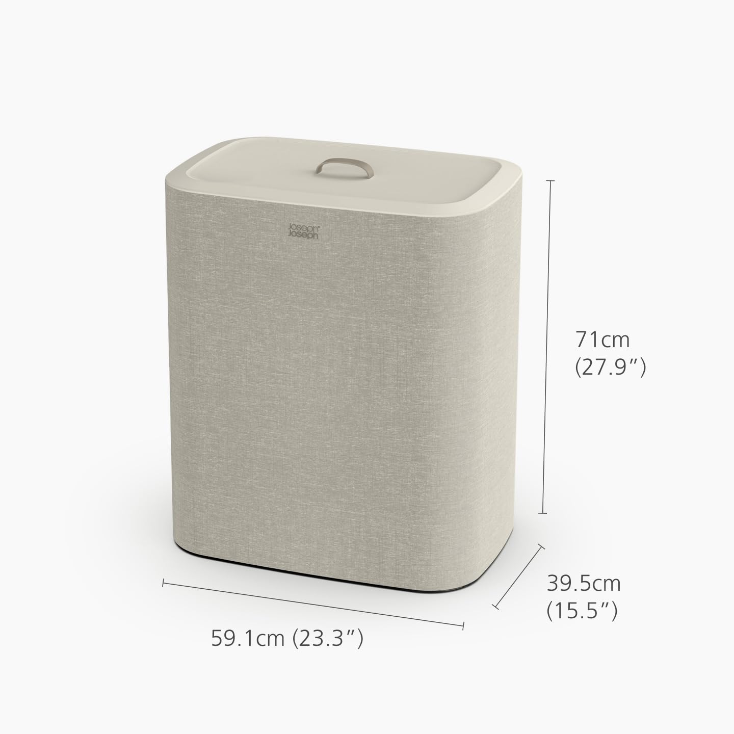 Joseph Joseph Tota Trio 90 liter/23.8 gallon Laundry Hamper Separation Basket with lid, 3 Removable Washing Bags with Handles- Ecru Product Image 3