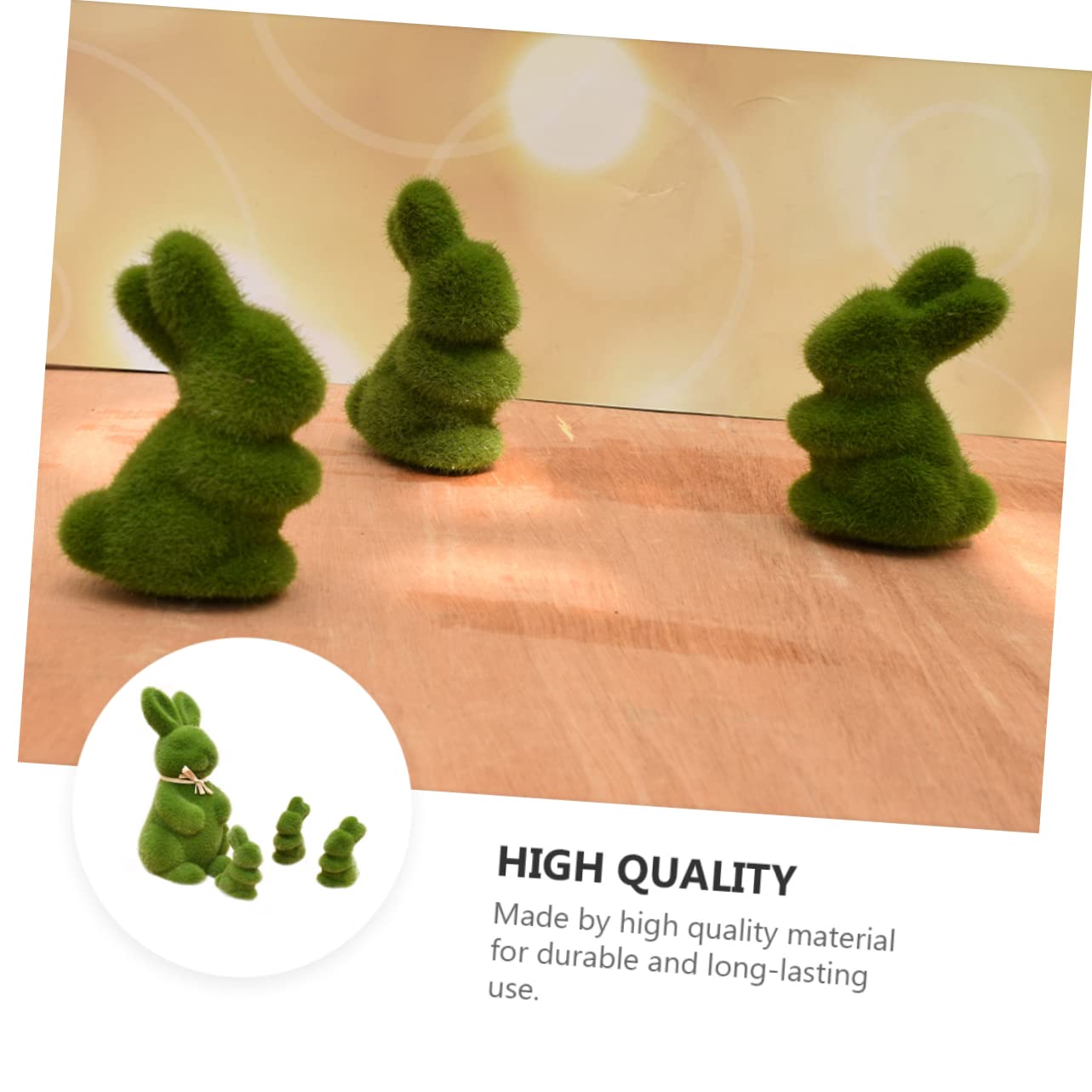 jojofuny 12pièces Décoration De Pâques Lapin Figurines Animaux Simulation pour Maison Et Accessoire pour Salon Et Bureau