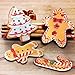 NorthPoleXpress Gingerbread Christmas Ornaments - Man, Boy, Girl Tree Candy Cane Cookie Rustic Vintage Christmas Decorations Set of 4 - Clay Hanging Ornaments with Gift Box