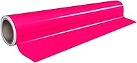 Vista 1 de VViViD DECO65 - Rollo de vinilo permanente fluorescente neón para manualidades de 1 pie x 5 pies (1 x 5 pies, rosa fluorescente neón)