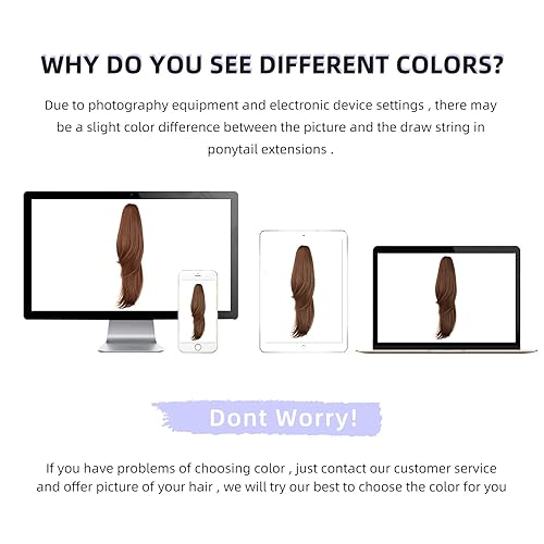 Miniatura 41 de Brown ponytail extension,16" claw clip hair extensions ponytail short curly hair ponytail Extension Natural Looking Synthetic Hairpiece for Women