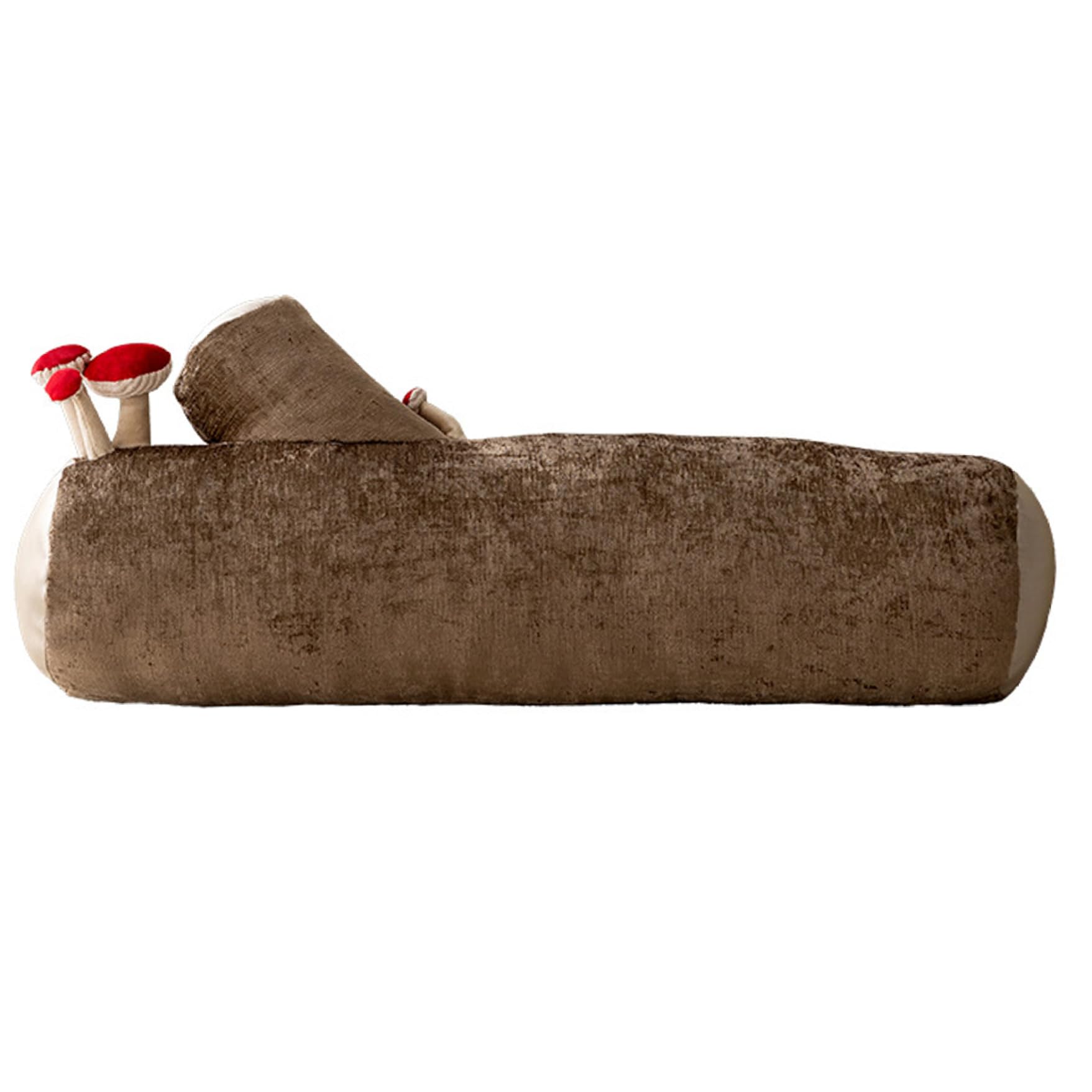 NASSMOSSE Log Pillow Nature Cylinder Round Mushroom Pillow Soft Funny Cute for Home, Couch, Sofa, Bedroom, Living Room