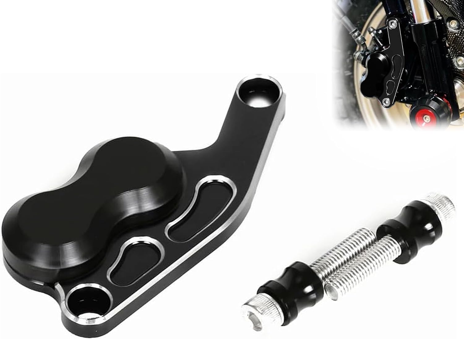 Monkey 125 Front Brake Disc Rotor Guard Compatible with Monkey125 2018-2024 3D CNC Motorcycle Front Brake Protector (Black)
