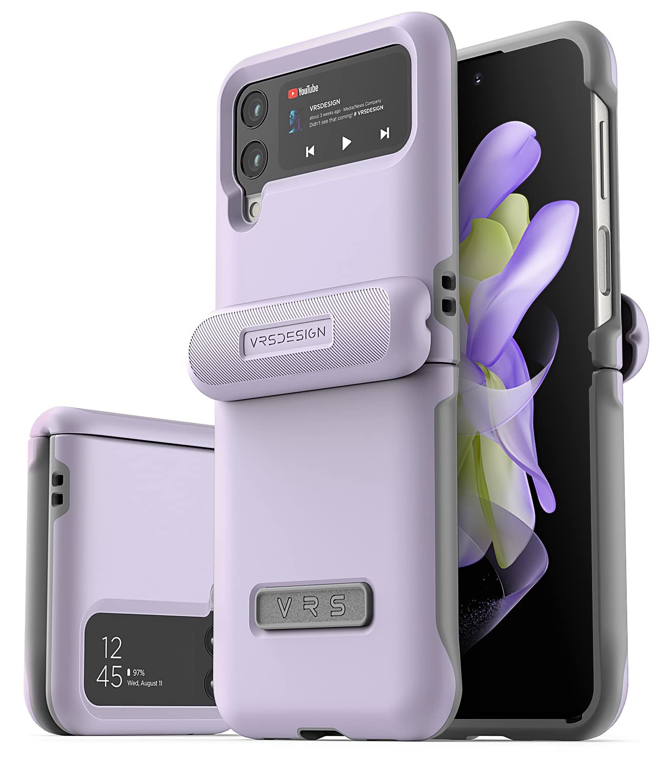 VRS DESIGNTerra Guard Modern [Hinge Protection] designed for Samsung Galaxy Z Flip 4 case cover (2022) - Purple
