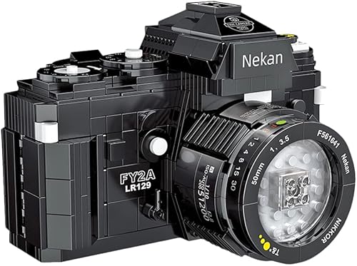 Miniatura 1 de Kit de bloques de construcción modelo de cámara SLR retro, ladrillos de construcción coleccionables, juego de juguetes de regalo para niños y