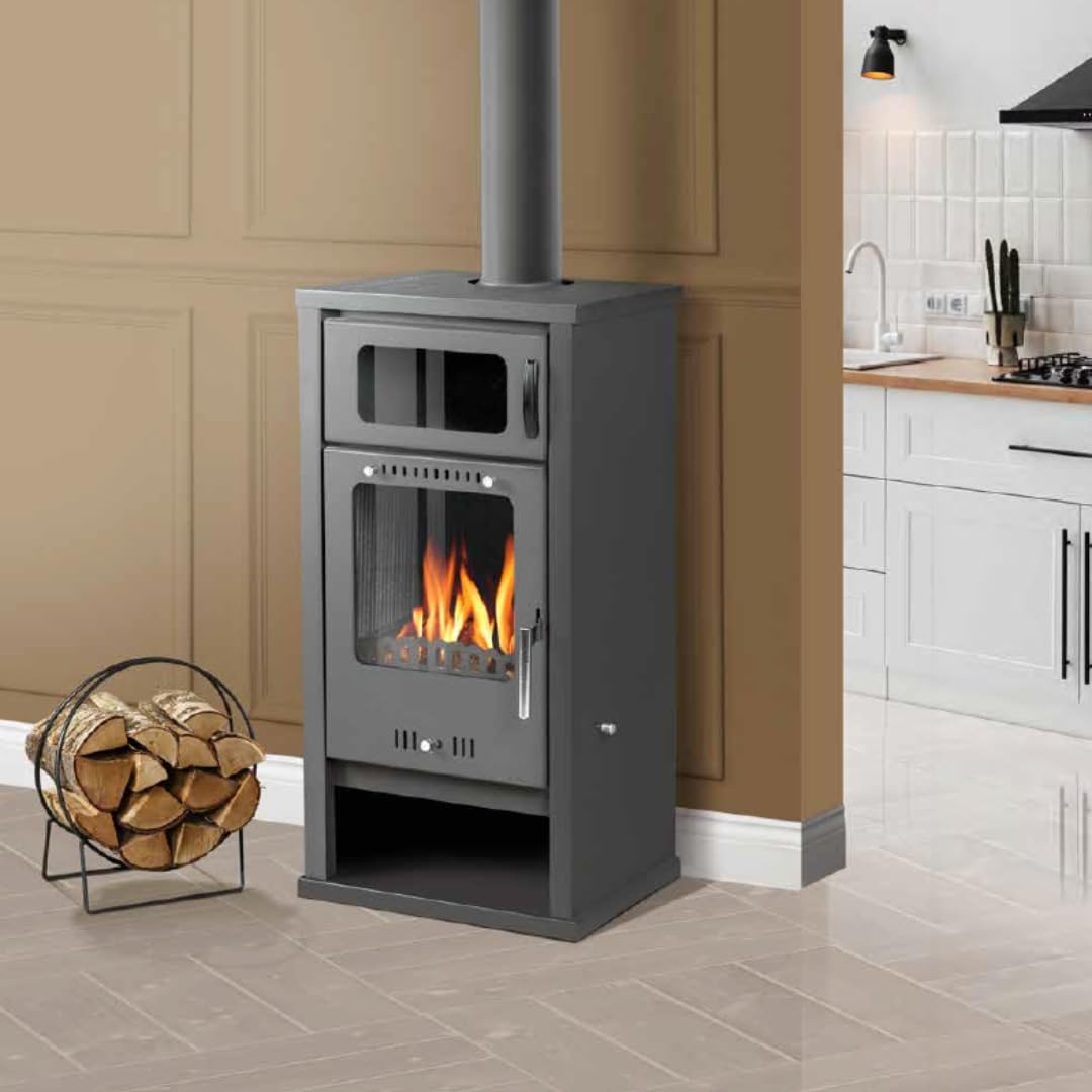 Poêle à Bois avec Four BALKAN ENERGY Troy 7.8kW