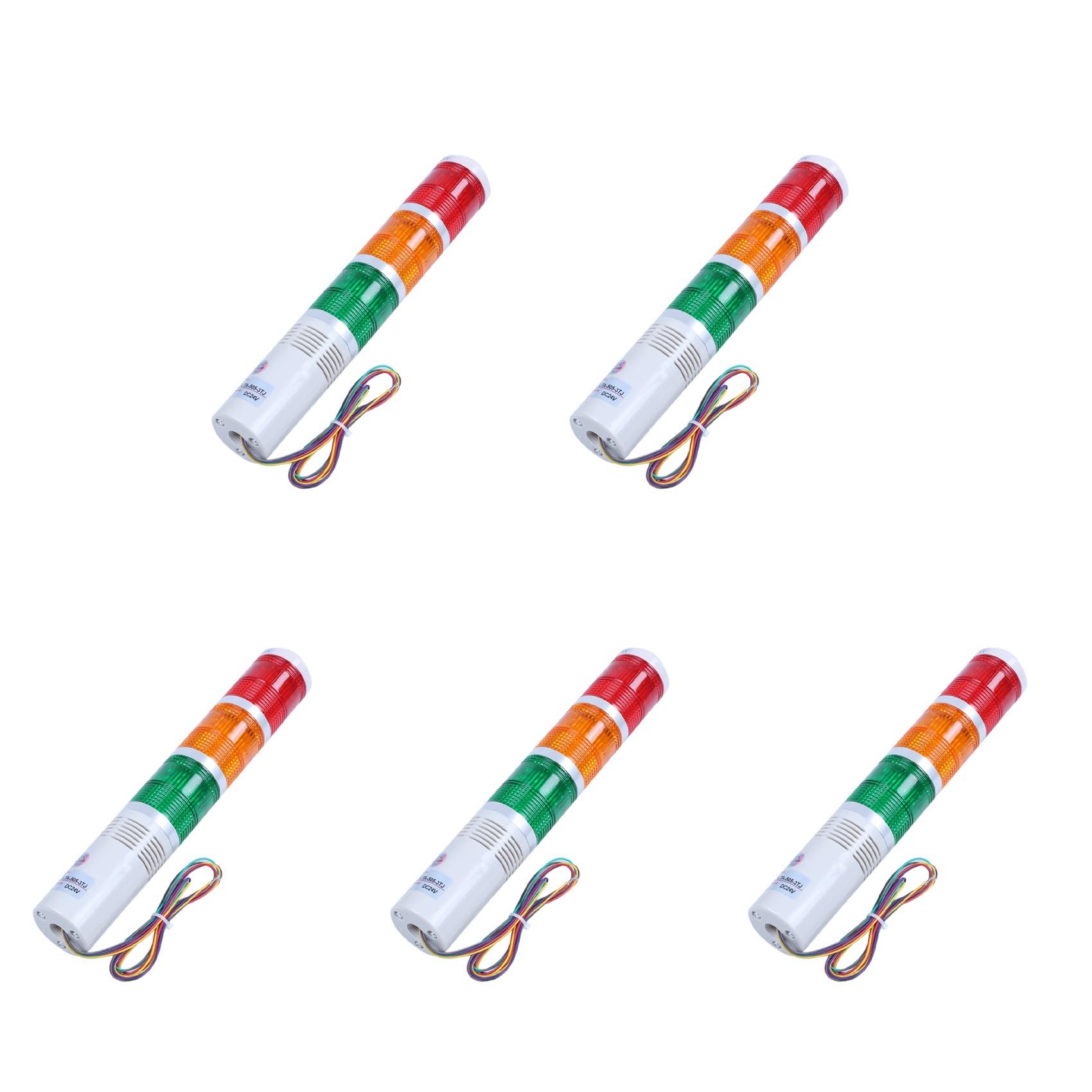 Vjsujehgy 5X 24V Red Green Yellow LED Lamp Industrial Tower Signal Light