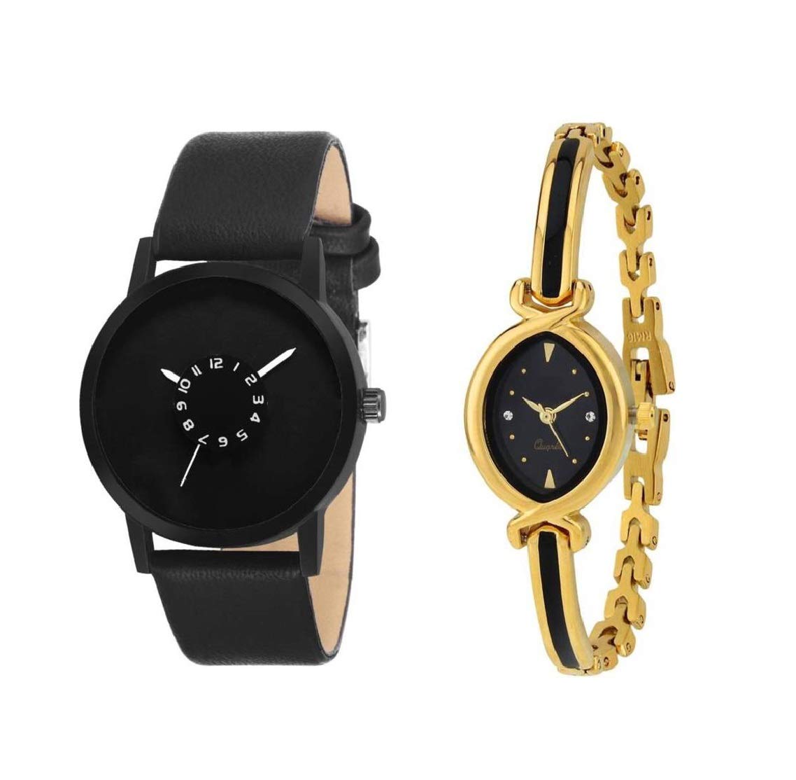 RPS FASHION WITH DEVICE OF R Analogue Black Dial Womens & Mens Couple Watch (B07P5MTRB8) Amazon Price History, Amazon Price Tracker