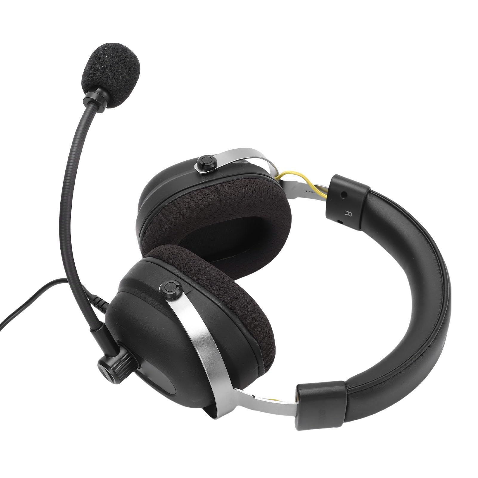 AMONIDA Gamingowy Zestaw Słuchawkowy, Dźwięk Przestrzenny 360°, Ergonomiczne Słuchawki do Gier z lokalizacją Dźwięku, Gniazdo 3,5 Mm Typu Plug and Play