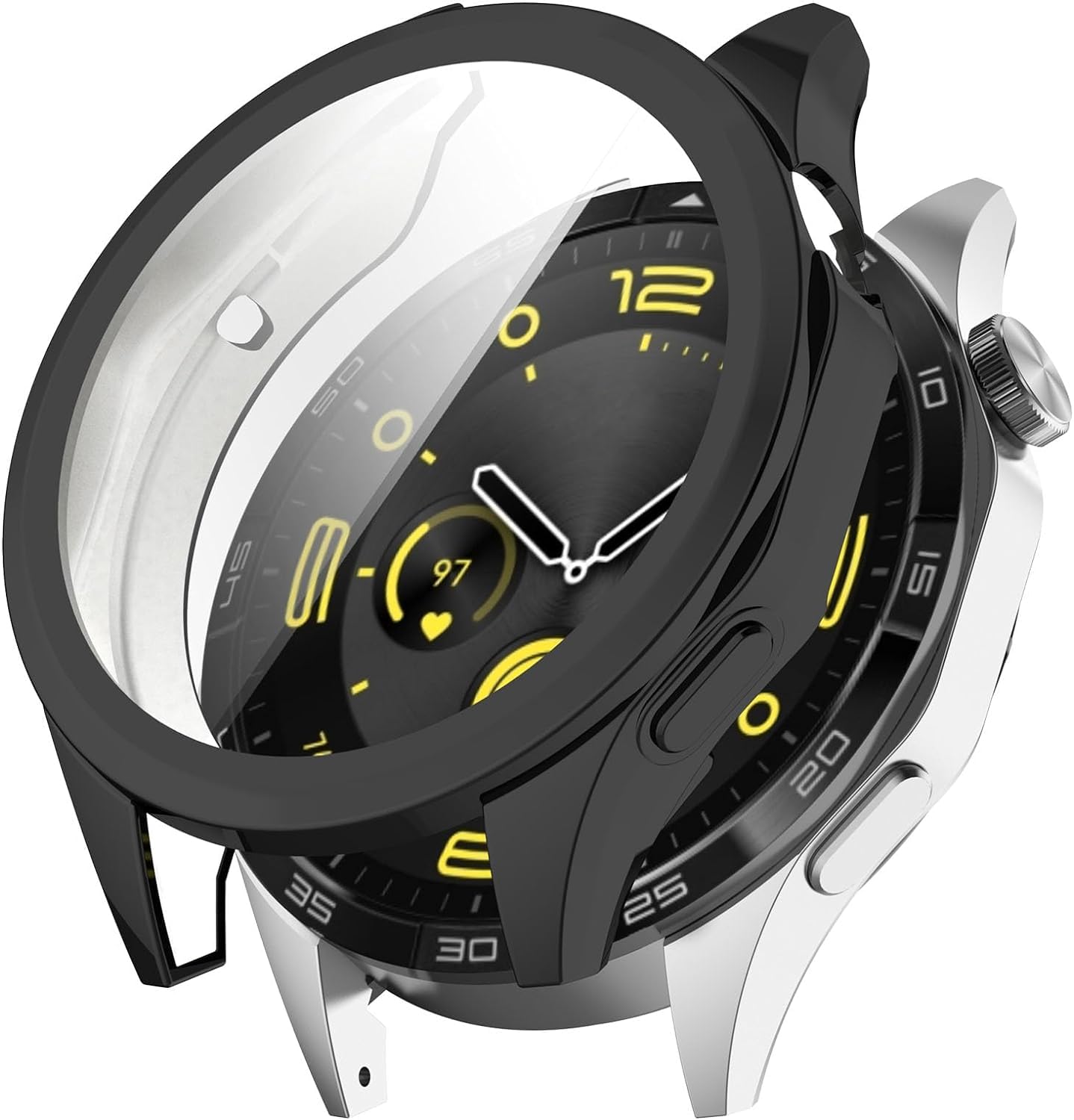 M.G.R.J® Soft TPU Front Protection Case Cover for Huawei Watch GT 4 (46mm) (Flexible|Silicone) (Black)-picture-14