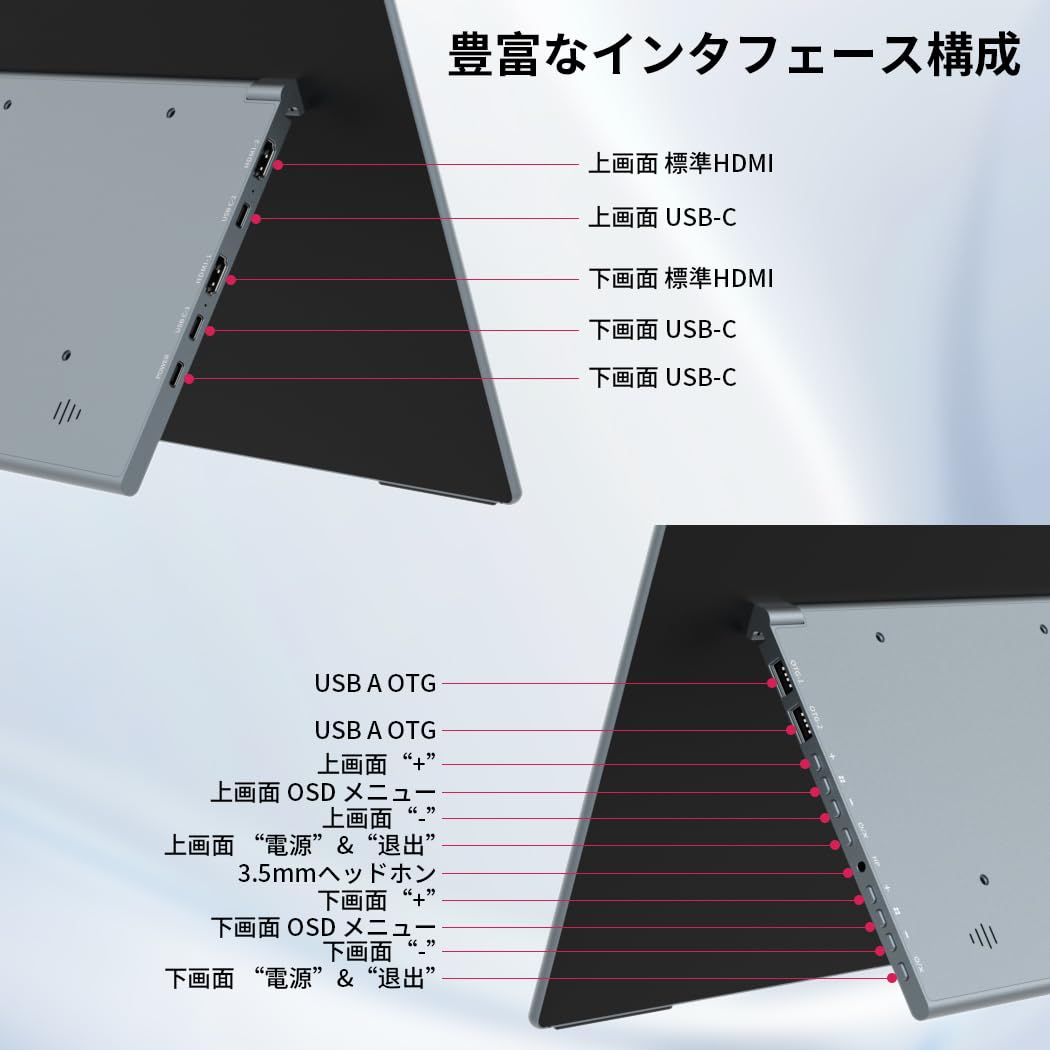 Amazon.co.jp: デュアル モバイルモニター 有機el 14インチ デュアル