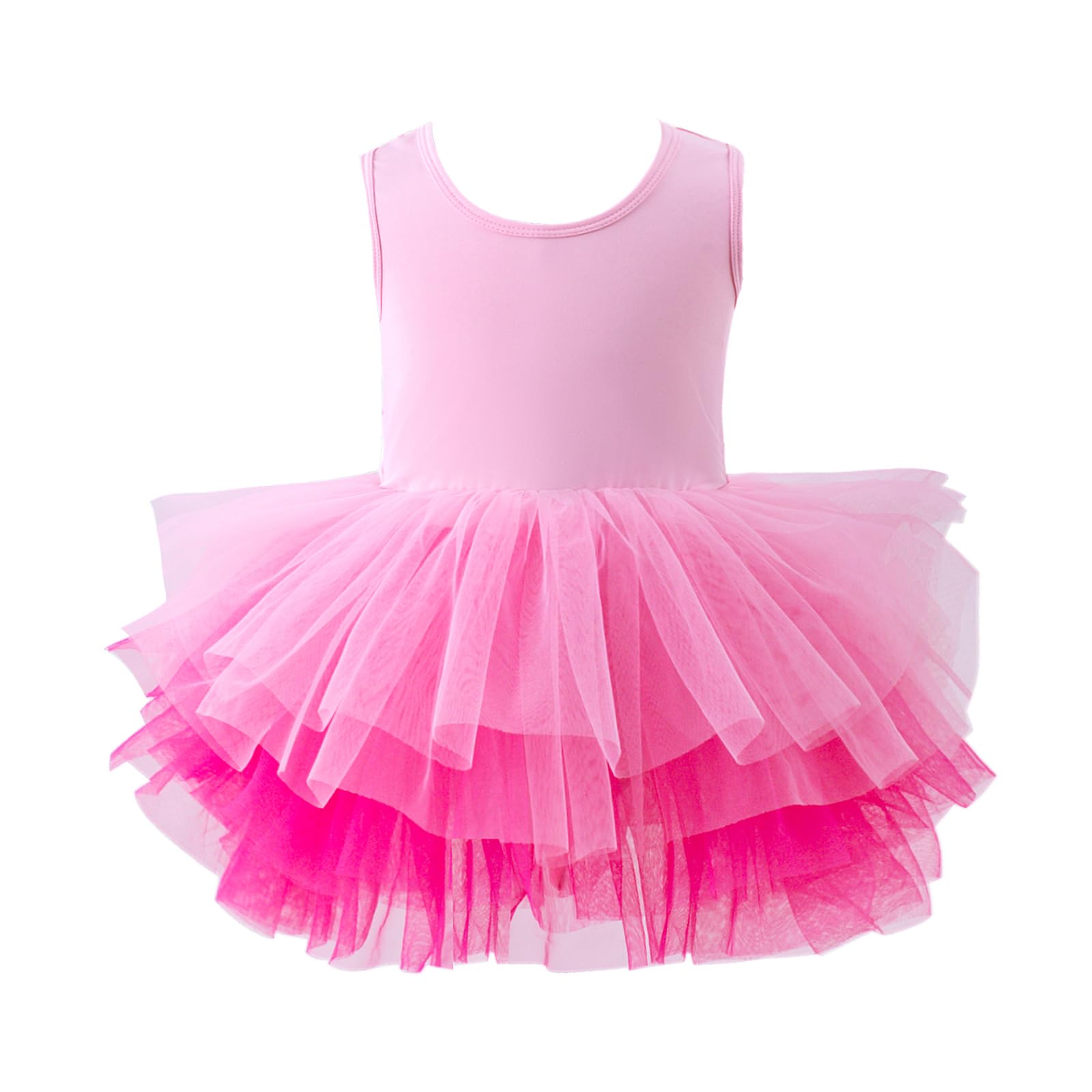Tutu.kkGirls' Camisole Dance Tutu Leotard with Fluffy 4-Layers Ballet Dress for Ballerina (12 Months - 7 Years)