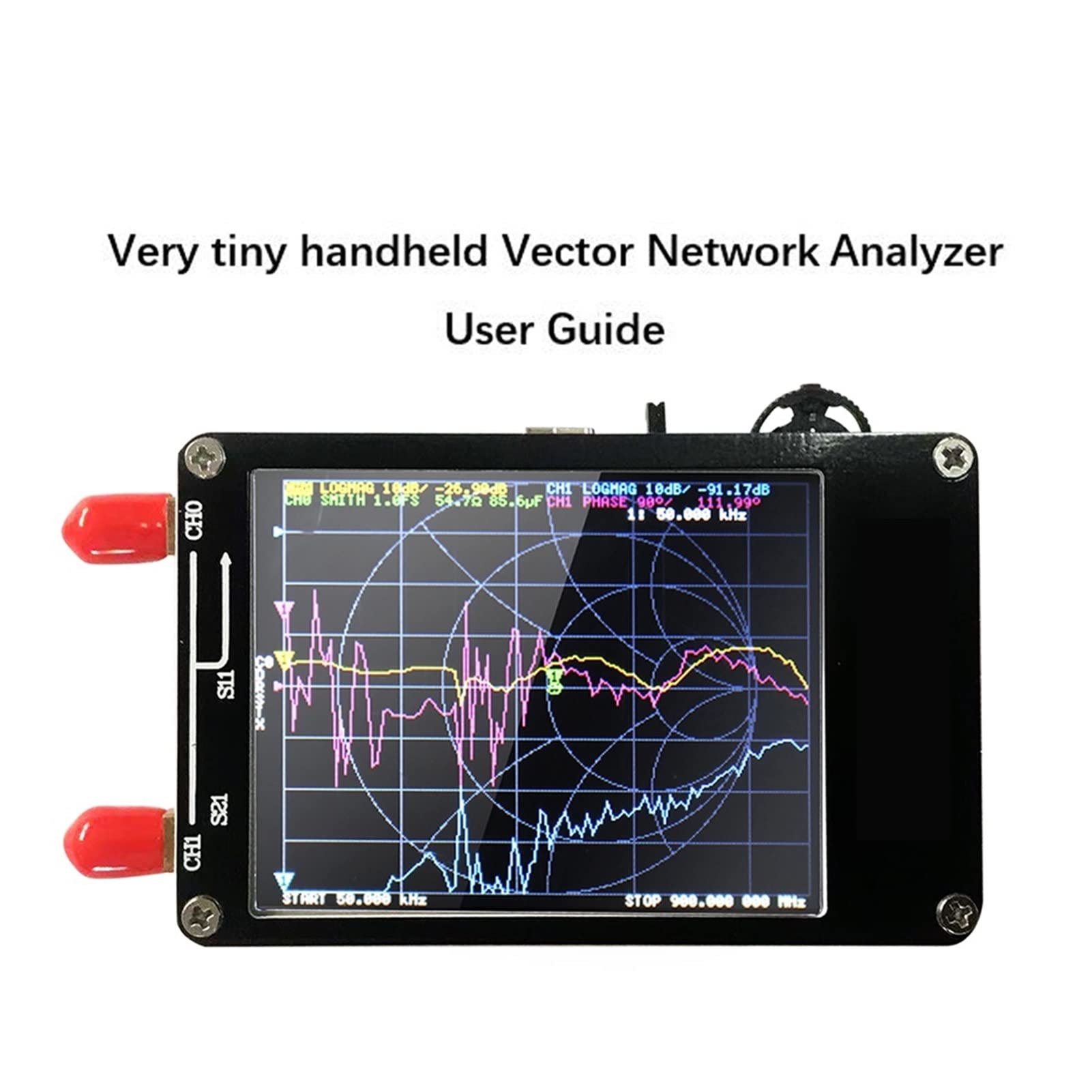 Analyseur de Réseau, Analyseur de réseau vectoriel portable 50KHz-900MHz affichage numérique Shortwave Mf hf vhf uhf d'antenne ondes debout
