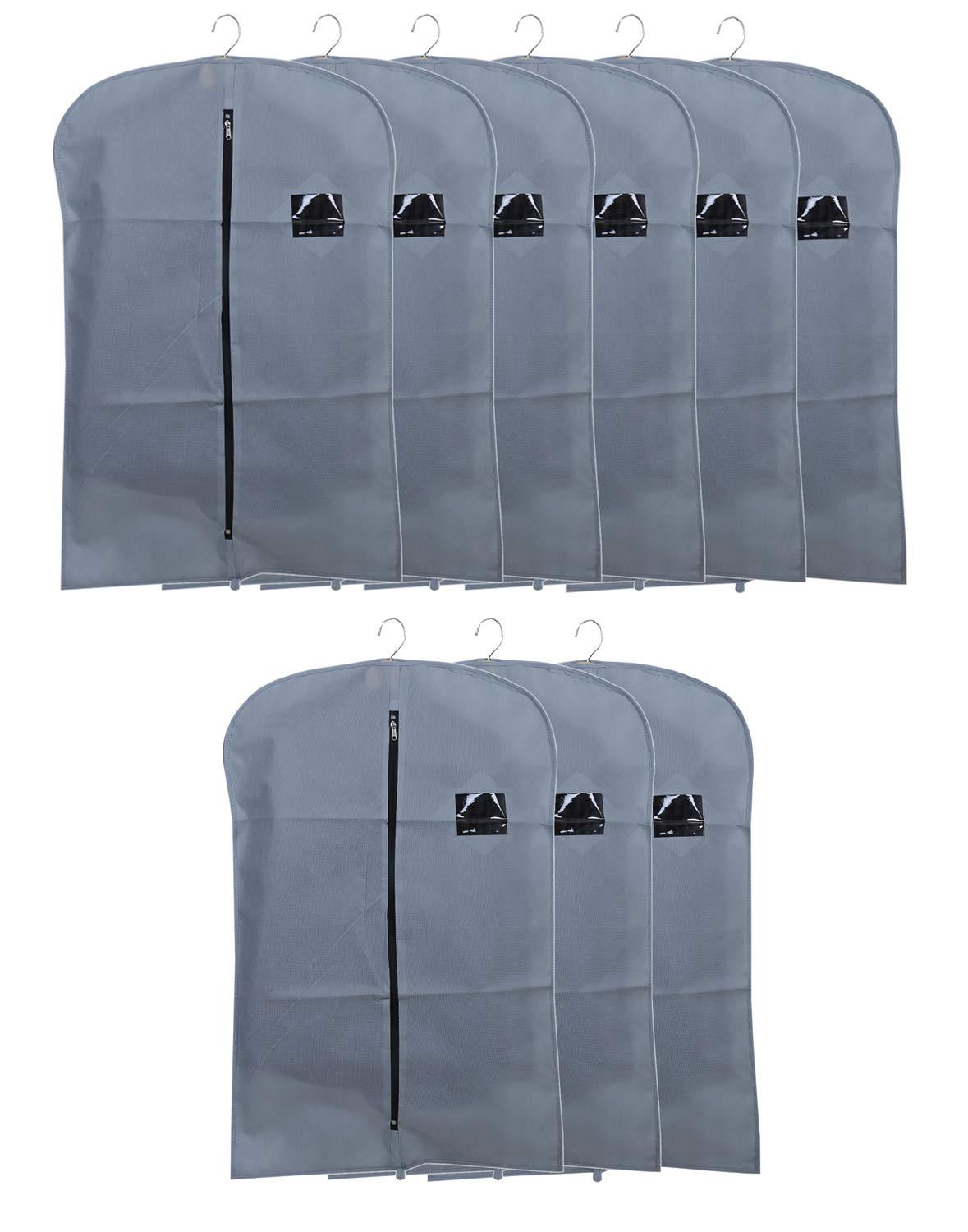 Kuber Industries 9 Piece Non Woven Mens Coat Blazer Cover, Grey (B07PSYJT5X) Amazon Price History, Amazon Price Tracker