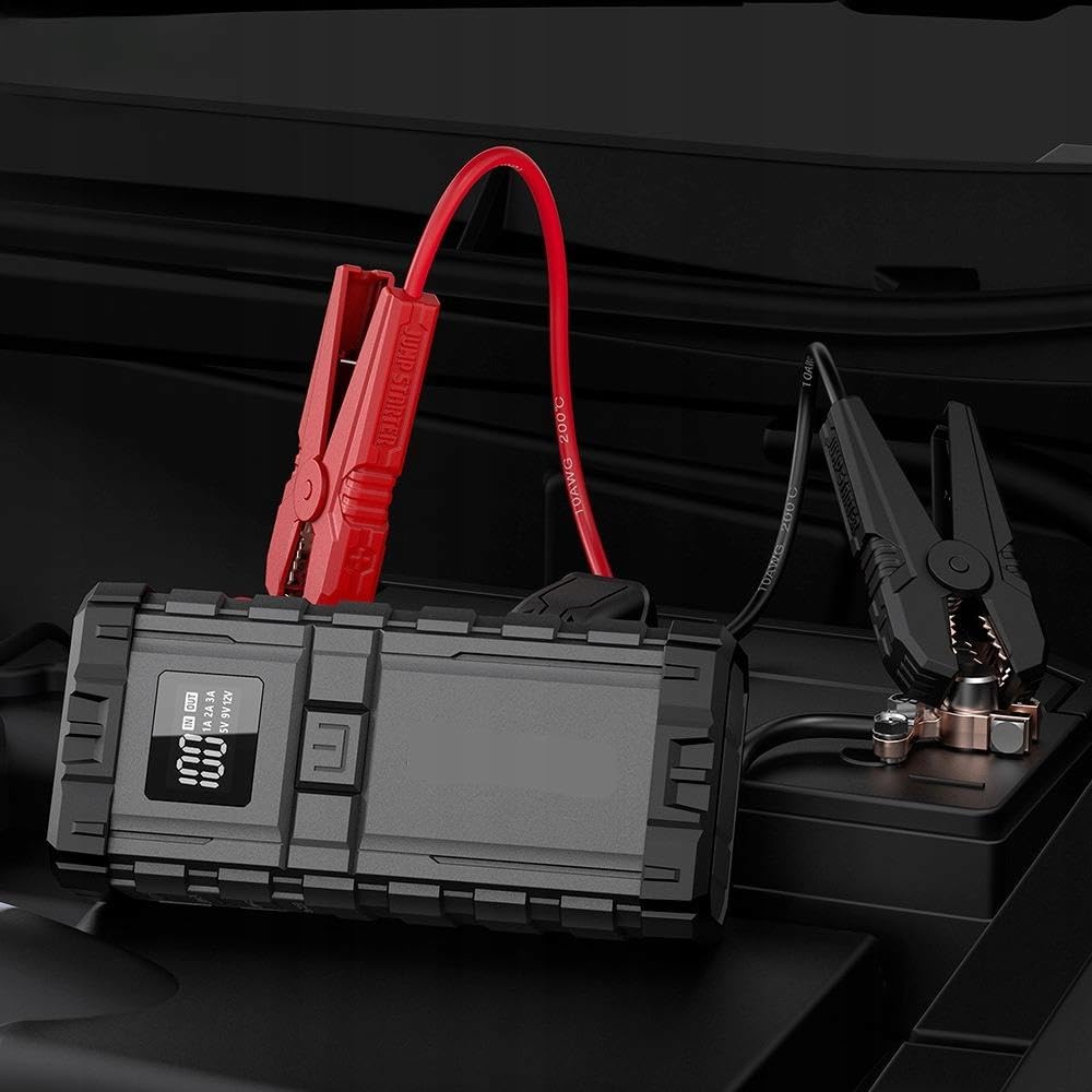 LTC Jump Starter Power Bank USB para Coche Arrancador Compacto 24000MAH/2500A Power Bank QC TYP-C PD 65W/USB out 3A DC 12V